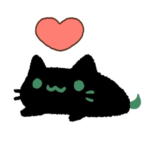 ❤️ Стикер «Black Cat» для Telegram
