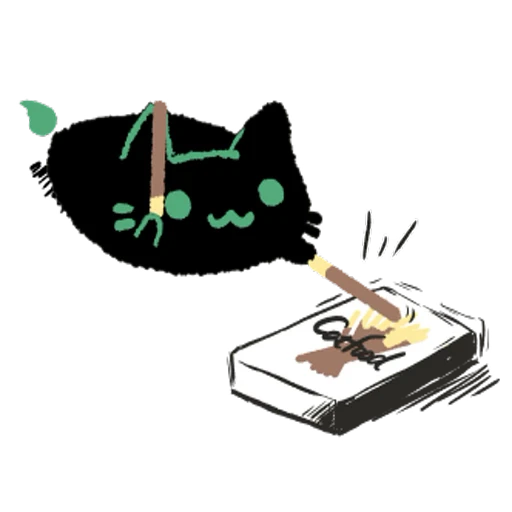 🥁 Стикер «Black Cat» для Telegram