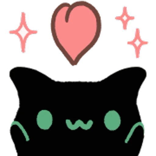 ❤️ Стикер «Black Cat» для Telegram