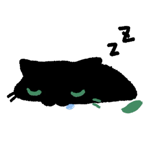 😴 Стикер «Black Cat» для Telegram