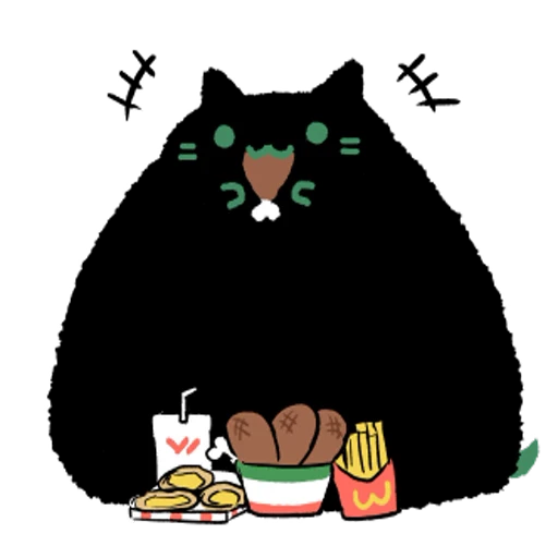 🍗 Стикер «Black Cat» для Telegram