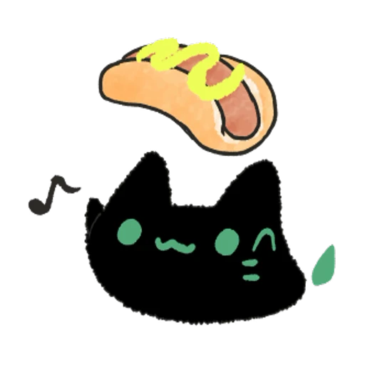 🌭 Стикер «Black Cat» для Telegram