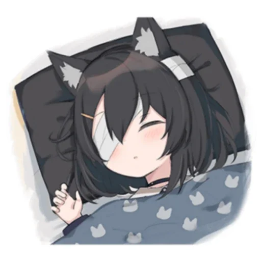 😴 Стикер «Black cat Eve» для Telegram