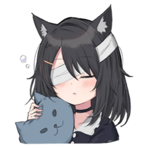 😴 Стикер «Black cat Eve» для Telegram