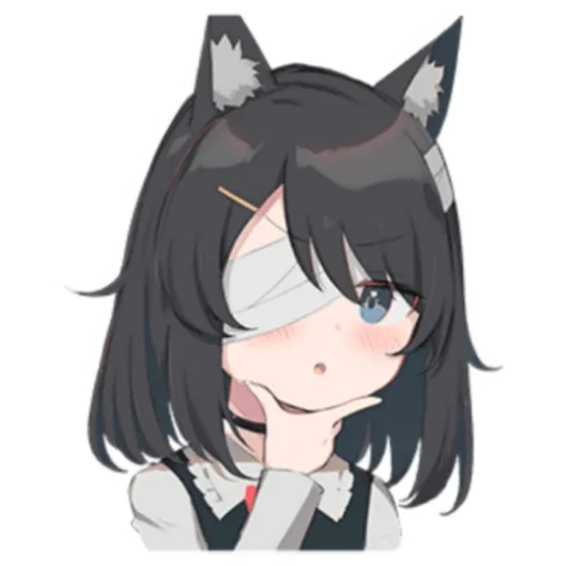 🤔 Стикер «Black cat Eve» для Telegram