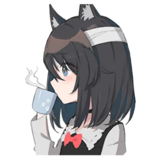 ☕ Стикер «Black cat Eve» для Telegram