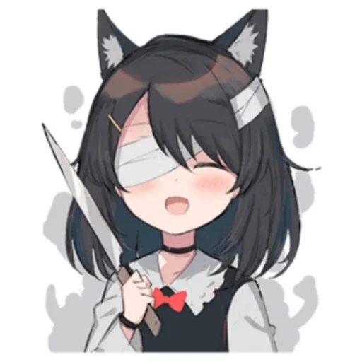 🔪 Стикер «Black cat Eve» для Telegram