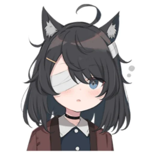 😕 Стикер «Black cat Eve» для Telegram