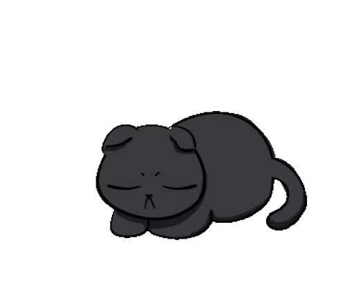 🐾 Стикер «Black Cat Misty» для Telegram
