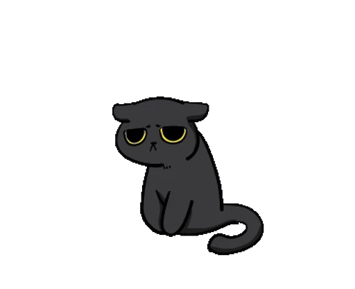 🐾 Стикер «Black Cat Misty» для Telegram