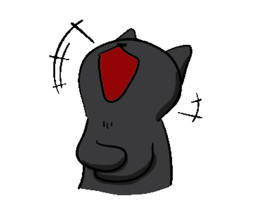 🐾 Стикер «Black Cat Misty» для Telegram