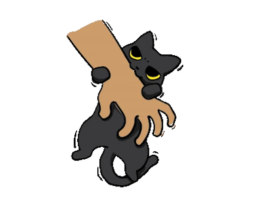 🐾 Стикер «Black Cat Misty» для Telegram