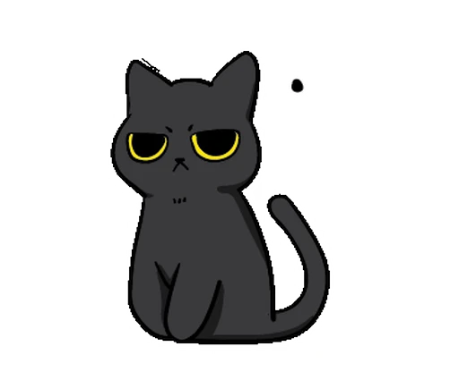 🐾 Стикер «Black Cat Misty» для Telegram