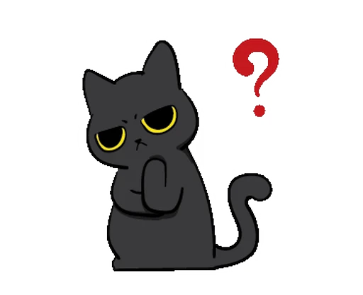 🐾 Стикер «Black Cat Misty» для Telegram