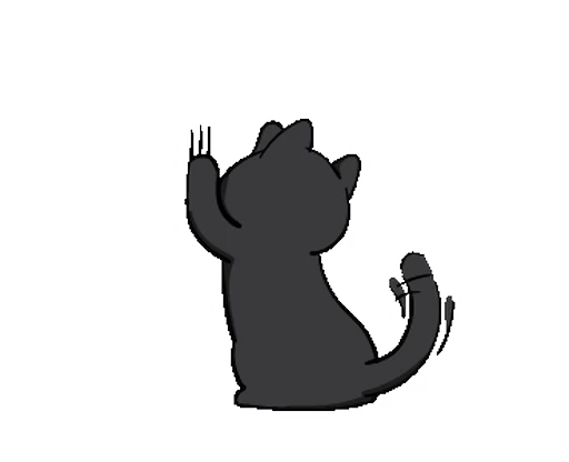 🐾 Стикер «Black Cat Misty» для Telegram