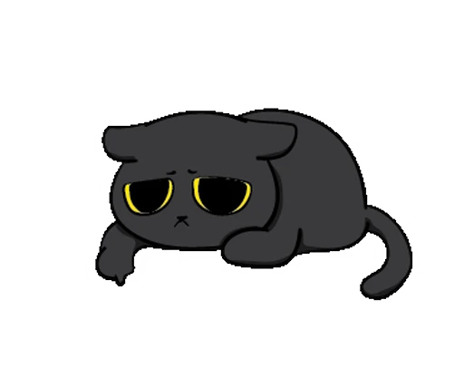 🐾 Стикер «Black Cat Misty» для Telegram