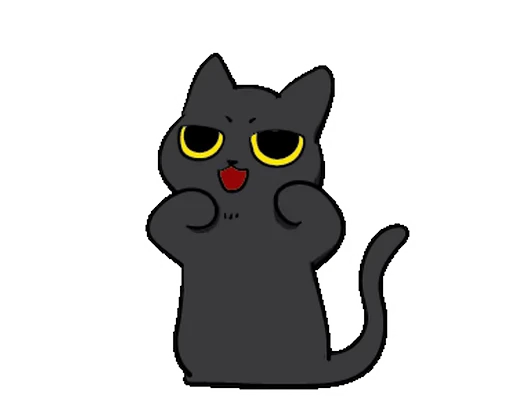 🐾 Стикер «Black Cat Misty» для Telegram