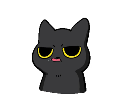 Стикерпак Black Cat Misty для Telegram
