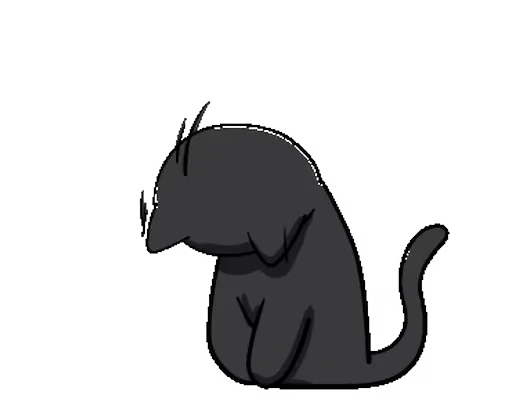 🐾 Стикер «Black Cat Misty» для Telegram