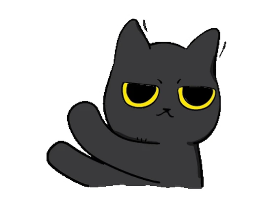 🐾 Стикер «Black Cat Misty» для Telegram