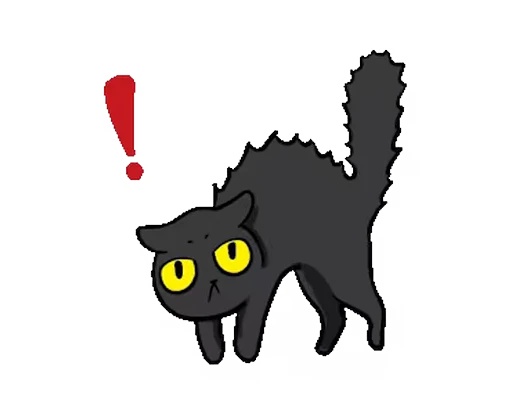 🐾 Стикер «Black Cat Misty» для Telegram