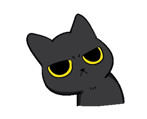 🐾 Стикер «Black Cat Misty» для Telegram