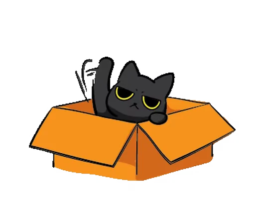 🐾 Стикер «Black Cat Misty» для Telegram