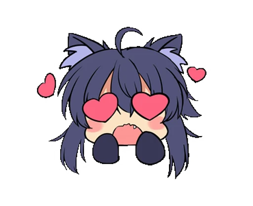 😍 Стикер «Black Cat Momo» для Telegram