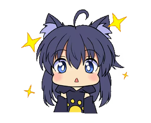✨ Стикер «Black Cat Momo» для Telegram