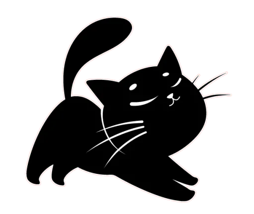 😤 Стикер «Чёрный котик» для Telegram