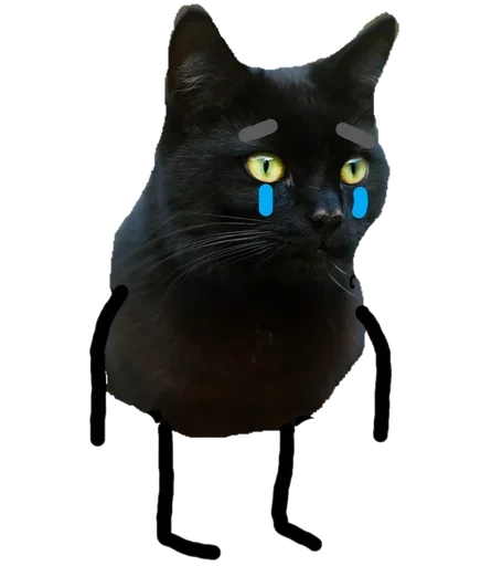 😭 Стикер «Black C» для Telegram