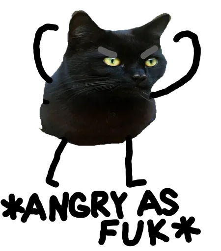 😝 Стикер «Black C» для Telegram