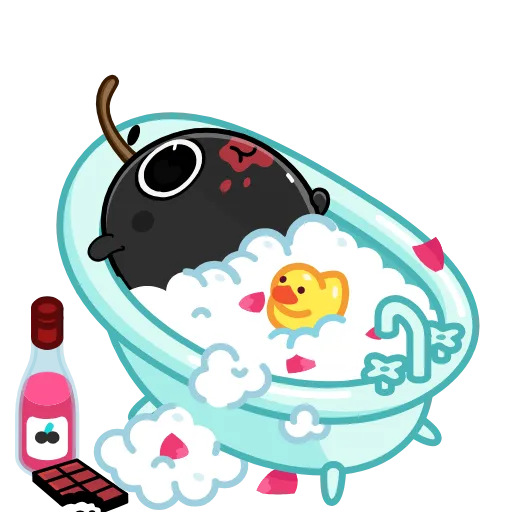 🛁 Эмодзи «Black Cherry Club - чёрная вишенка» для Telegram