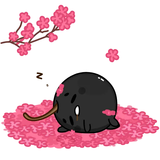 🌸 Эмодзи «Black Cherry Club - чёрная вишенка» для Telegram