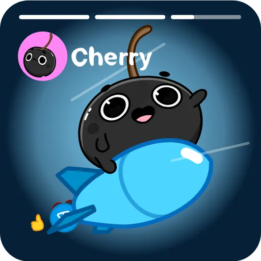 🚀 Эмодзи «Black Cherry Club - чёрная вишенка» для Telegram
