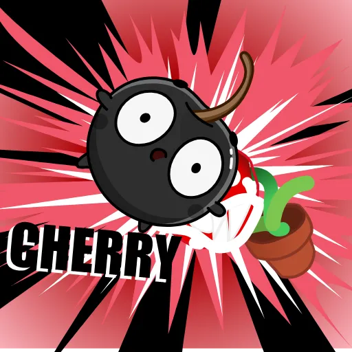 🪰 Эмодзи «Black Cherry Club - чёрная вишенка» для Telegram