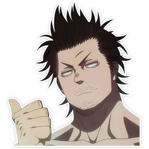 Стикерпак Black clover / Чёрный клевер для Telegram
