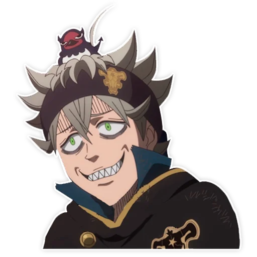 😬 Стикер «Black clover / Чёрный клевер» для Telegram