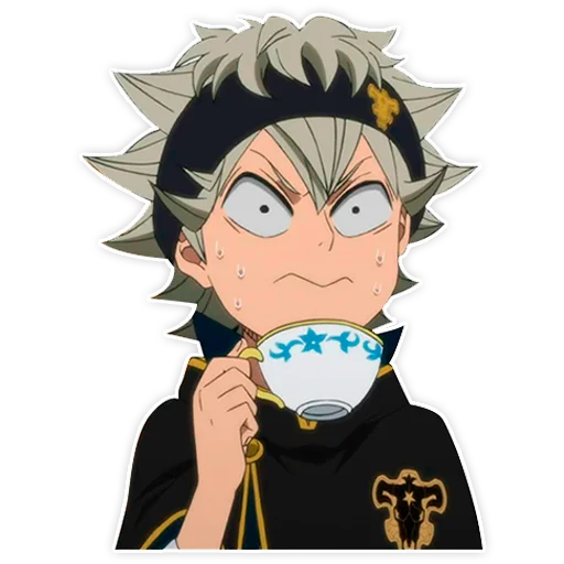 🤫 Стикер «Black clover / Чёрный клевер» для Telegram