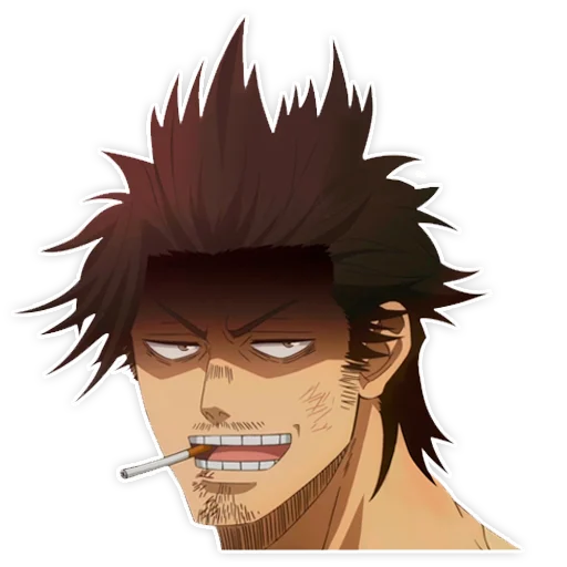 😛 Стикер «Black clover / Чёрный клевер» для Telegram