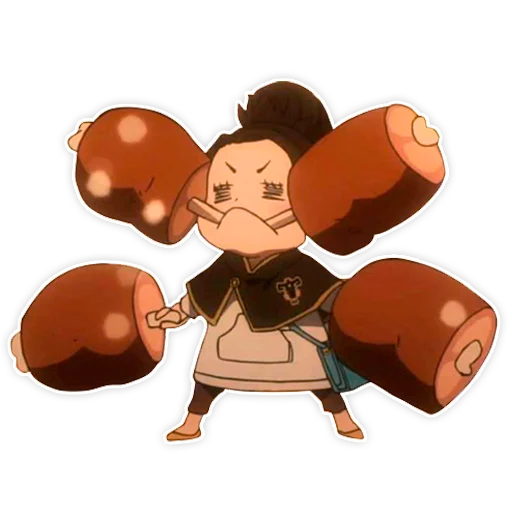 😝 Стикер «Black clover / Чёрный клевер» для Telegram