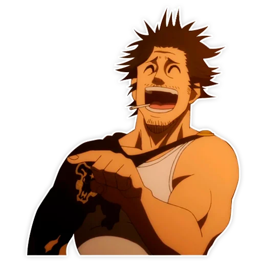 😝 Стикер «Black clover / Чёрный клевер» для Telegram