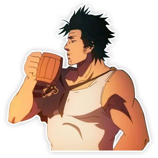 🤨 Стикер «Black clover / Чёрный клевер» для Telegram