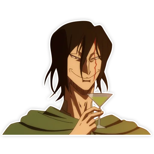 🍸 Стикер «Black clover / Чёрный клевер» для Telegram