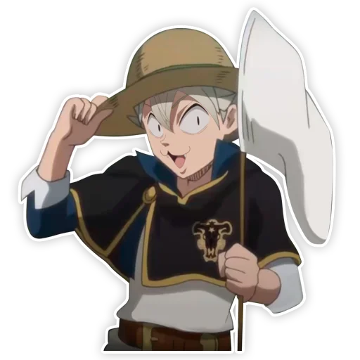 🐱 Стикер «Black clover / Чёрный клевер» для Telegram