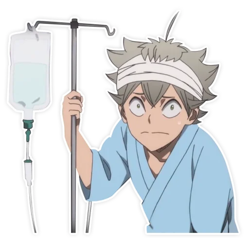🤧 Стикер «Black clover / Чёрный клевер» для Telegram