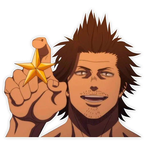 👍 Стикер «Black clover / Чёрный клевер» для Telegram