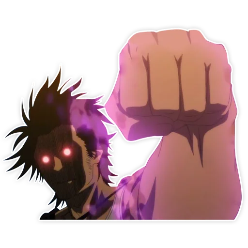 🤬 Стикер «Black clover / Чёрный клевер» для Telegram