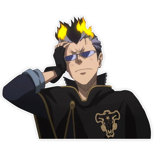 😒 Стикер «Black clover / Чёрный клевер» для Telegram
