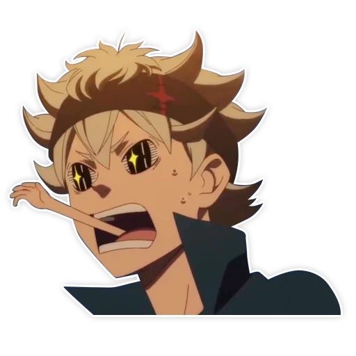 🤩 Стикер «Black clover / Чёрный клевер» для Telegram